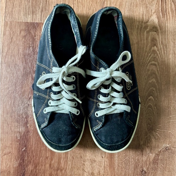 Coach Women’s Casual Black Canvas Sneakers Size 8.5 - Picture 2 of 9